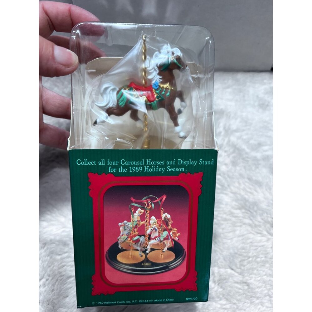 1989 Hallmark Carousel Horse Ornament